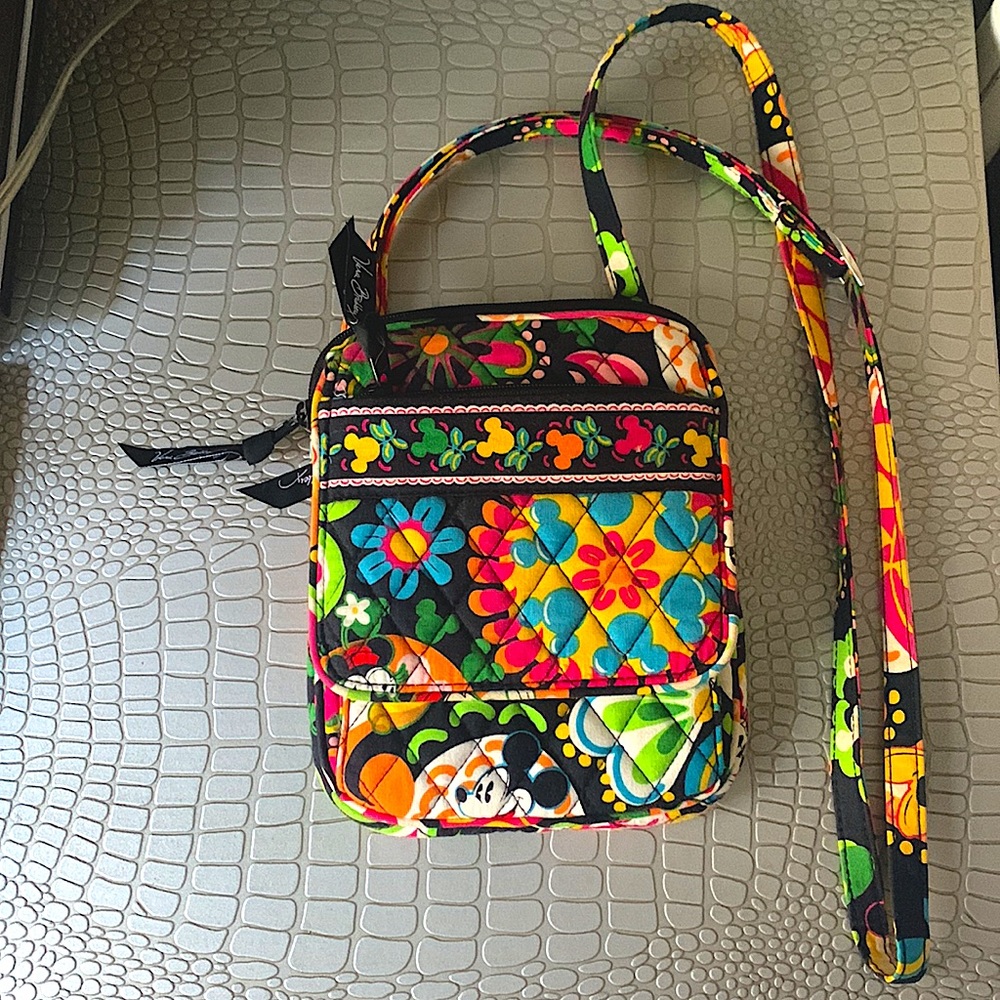Vera Bradley Disney Parks Midnight With Mickey Retired Pattern Crossbody Purse